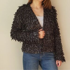 The Great. Textured Open Cardigan/Jacket